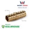 1/2" x 1/2" Water Armor PEX Coupling Made With Eco Bronze
