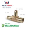 3/4" x 1/2" x 1/2" Water Armor Lead Free PEX Reducing Tee Made With Eco Bronze