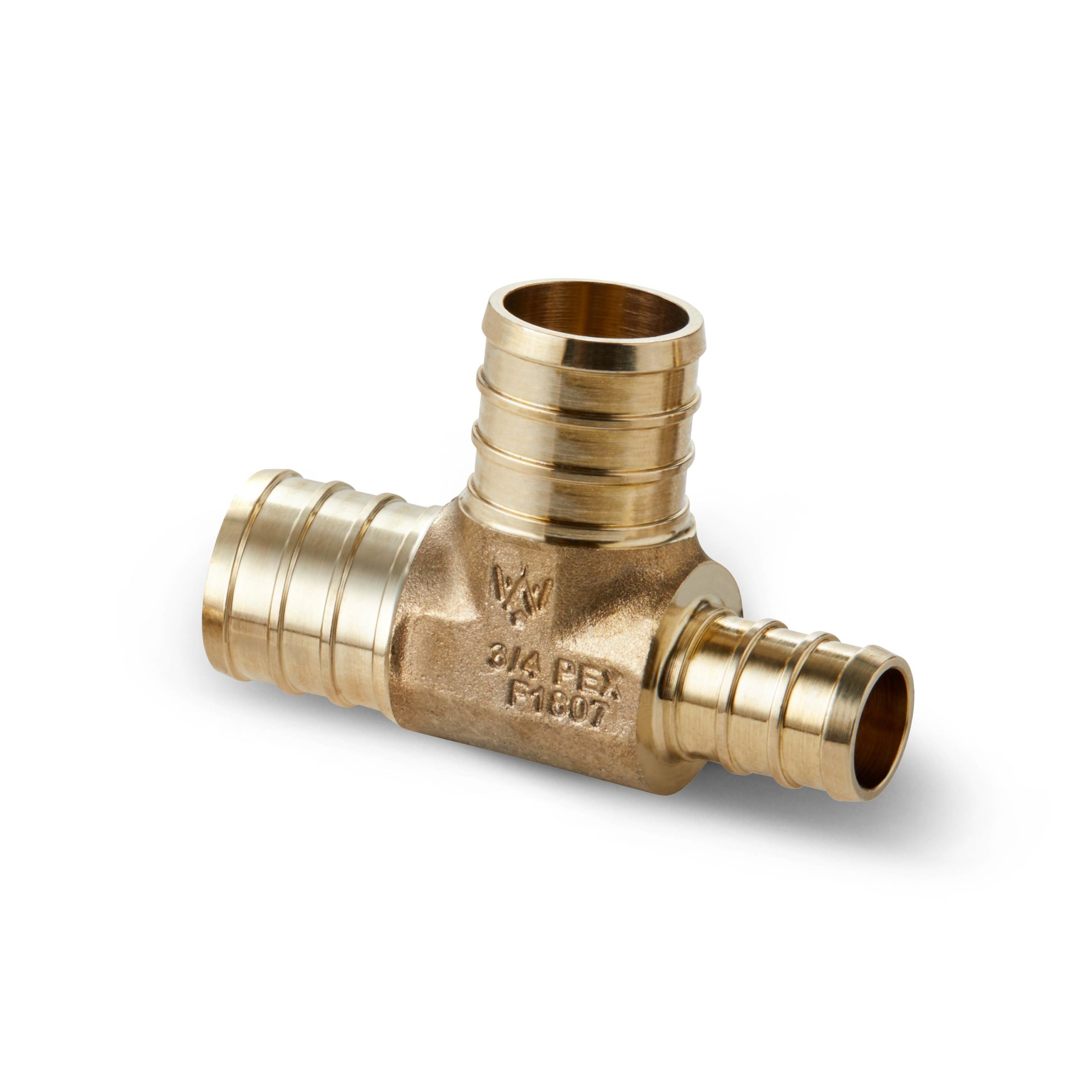 WA-3-4-x-1-2-x-3-4-PEX-Reducing-Tee-scaled-1.jpg Water Armor 3/4" x 1/2" Brass Tee