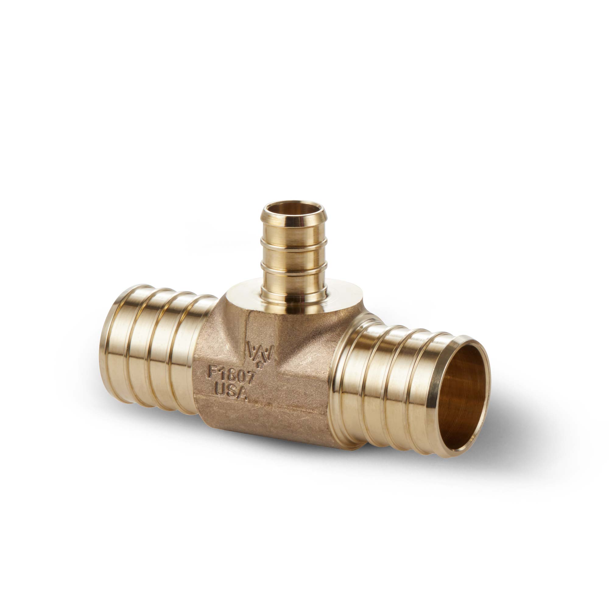 EM71---Water-Armor-1000-x-1000-x-0500-F1807-PEX-Tee 1" x 1/2" Brass PEX Tee