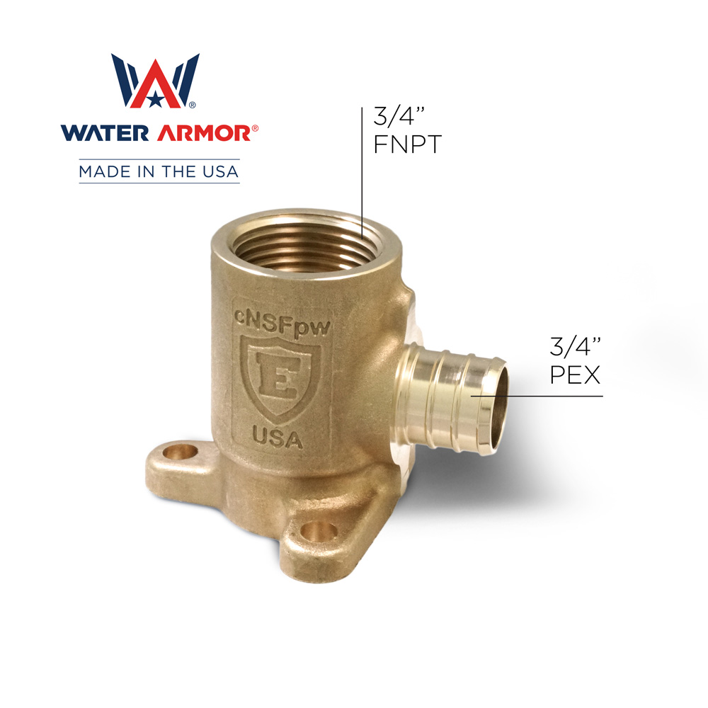 Water Armor Brass PEX 3/4" Drop Ear