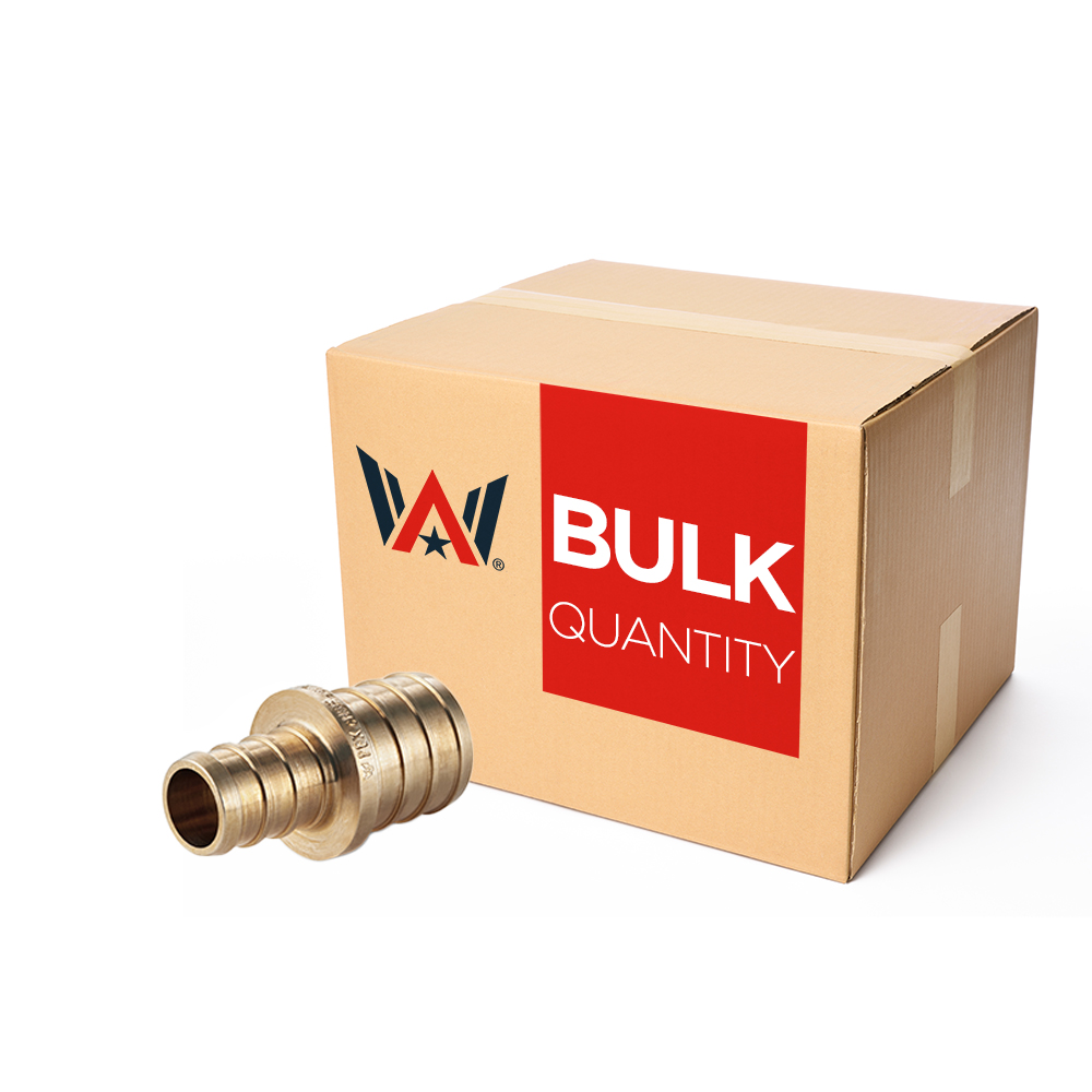 Water Armor Bulk Quantity PEX Brass Reducing Coupling